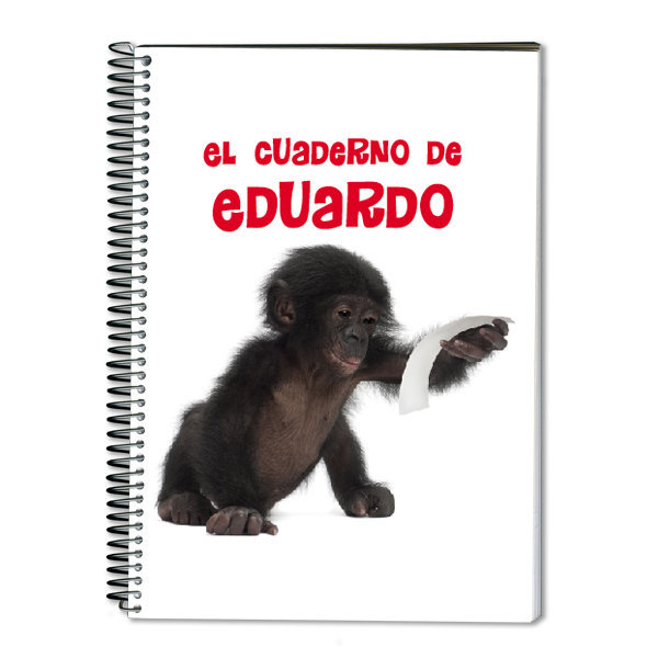 Regalos personalizados: Regalos con nombre: Cuaderno gorila lector
