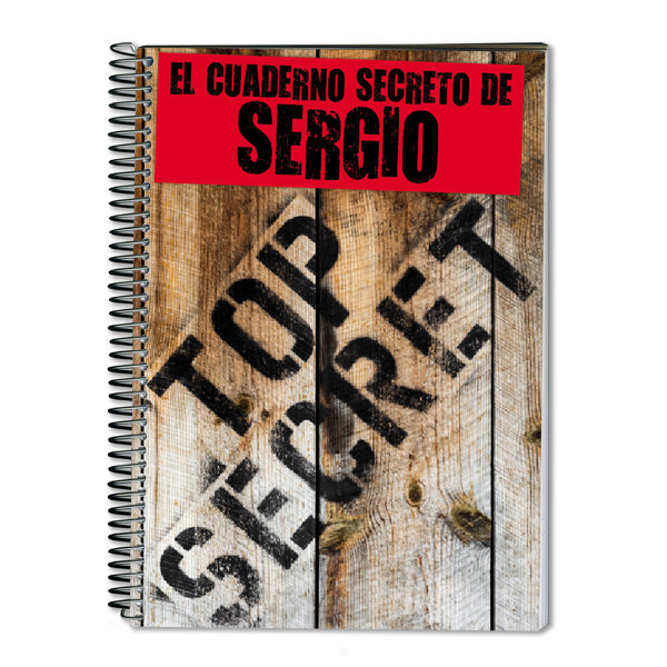 Regalos personalizados: Cuadernos: Cuaderno Top Secret personalizado