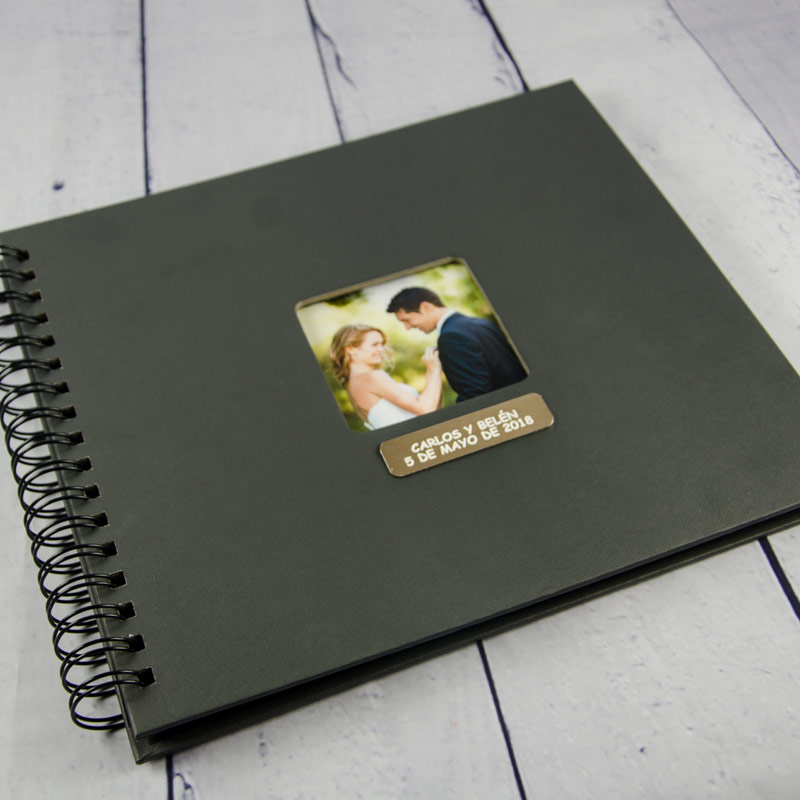 Álbum de fotos grabado para boda