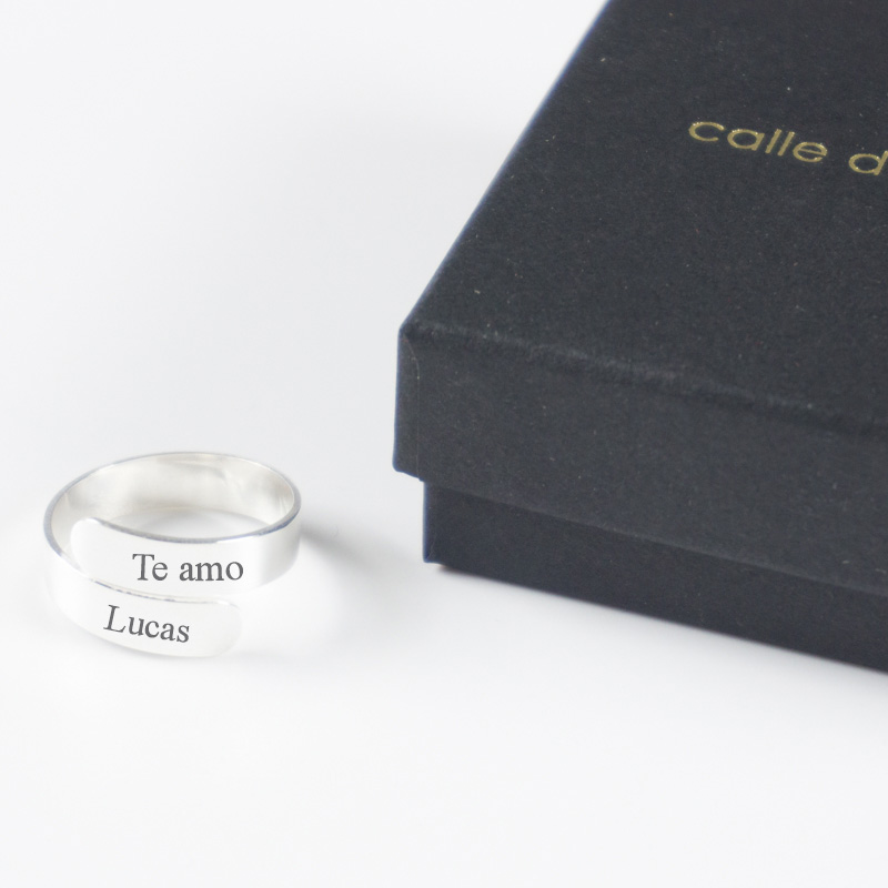 Regalos personalizados: Regalos con nombre: Anillo de plata personalizado