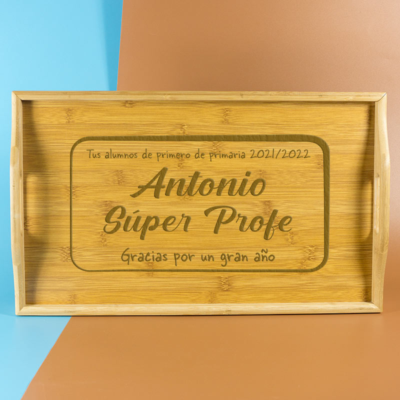 Regalos personalizados: Madera personalizada: Bandeja personalizada para profesores