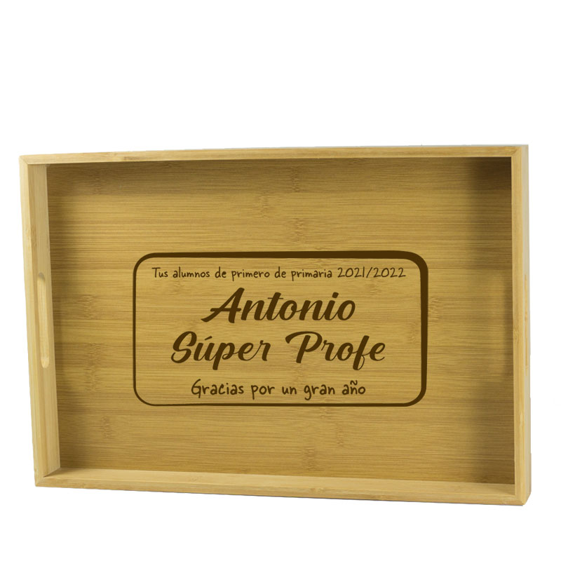 Regalos personalizados: Madera personalizada: Bandeja personalizada para profesores
