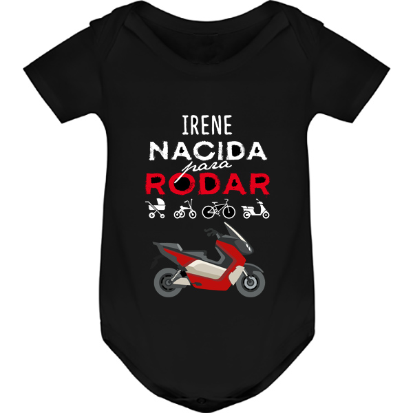 Regalos personalizados: Regalos con nombre: Body o camiseta personalizada 'Nacido para rodar'