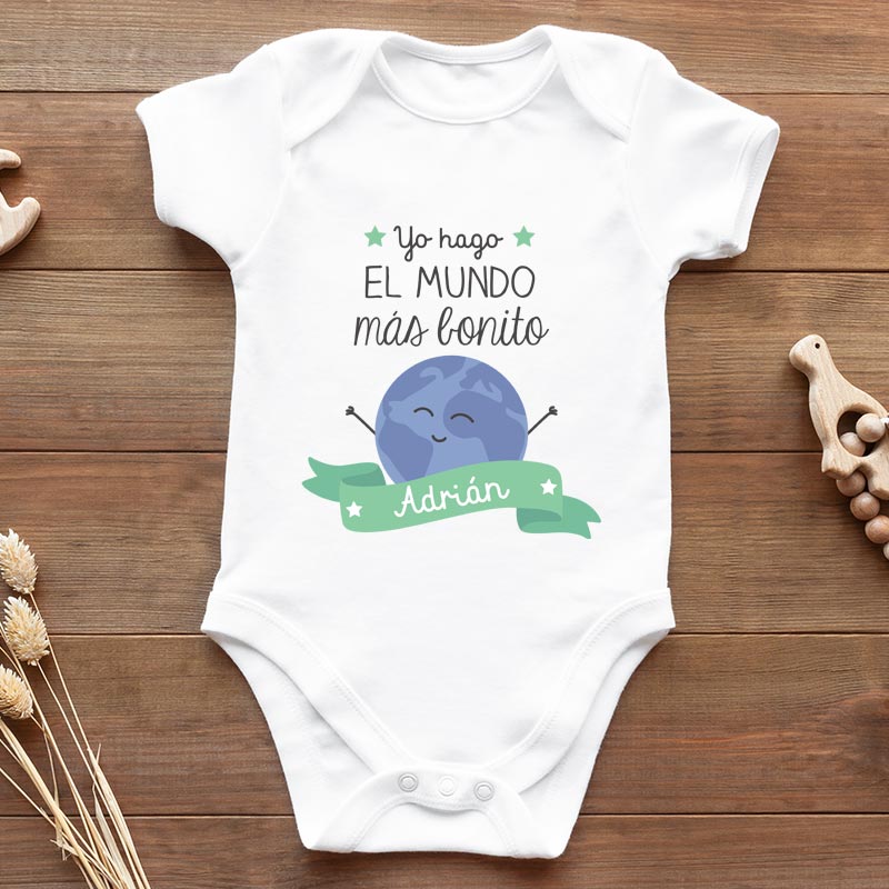 Regalos personalizados: Regalos con nombre: Body personalizado el mundo más bonito