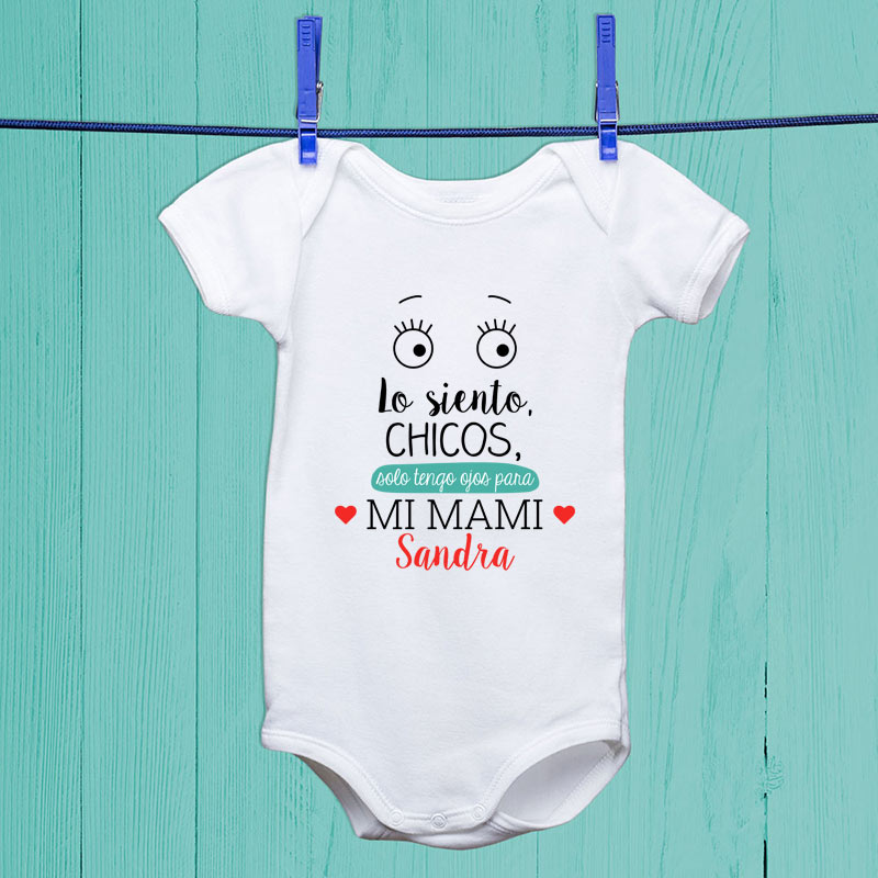 Regalos personalizados: Regalos con nombre: Body personalizado solo tengo ojos para...