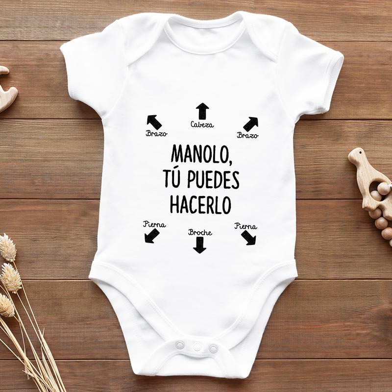 Regalos personalizados: Regalos con nombre: Body personalizado ¡Tu puedes!