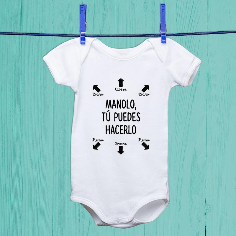 Regalos personalizados: Regalos con nombre: Body personalizado &iexcl;Tu puedes!