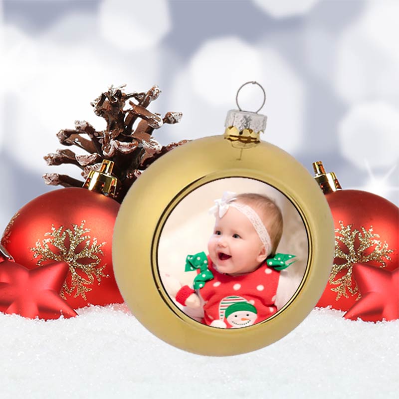 Regalos personalizados: Regalos con fotos: Bola de navidad personalizada con foto