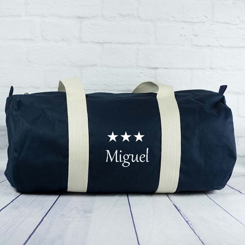 Regalos personalizados: Regalos bordados: Bolsa de deporte BIO bordada con motivo