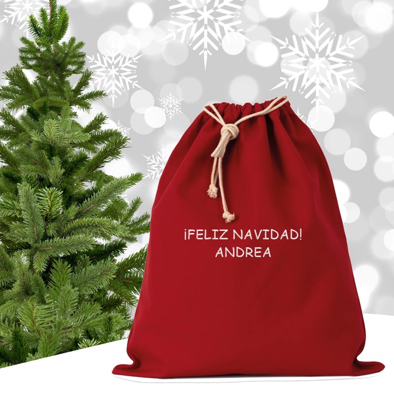 Regalos personalizados: Regalos bordados: Bolsa de Navidad bordada