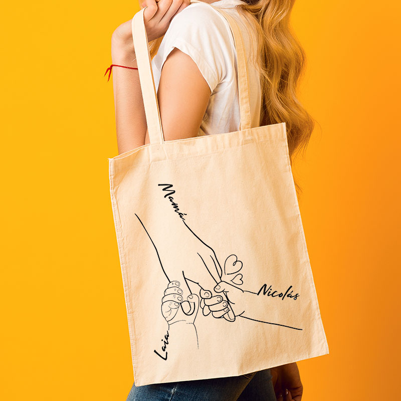 Regalos personalizados: Regalos con nombre: Bolsa tote bag personalizada 'Unidos'