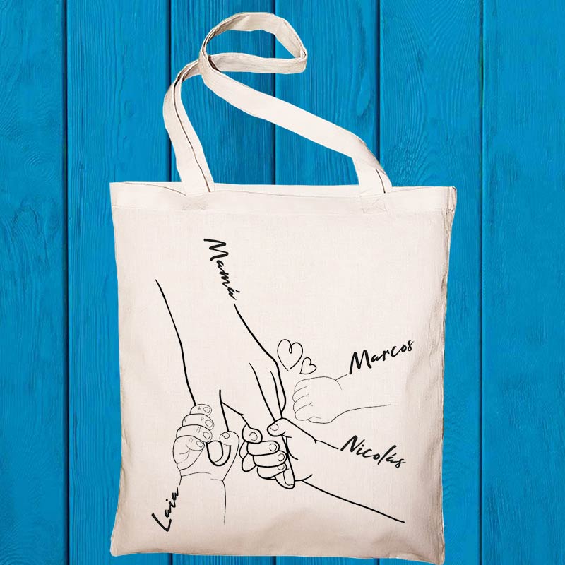 Regalos personalizados: Regalos con nombre: Bolsa tote bag personalizada 'Unidos'