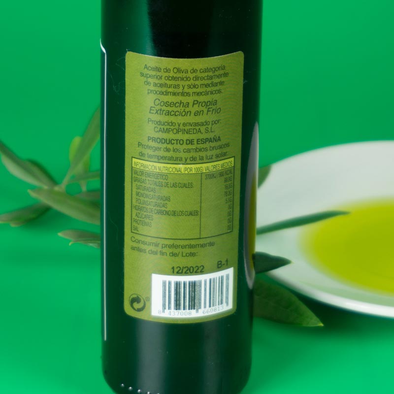 Regalos personalizados: Regalos con nombre: Botella de aceite BIO personalizada con nombre