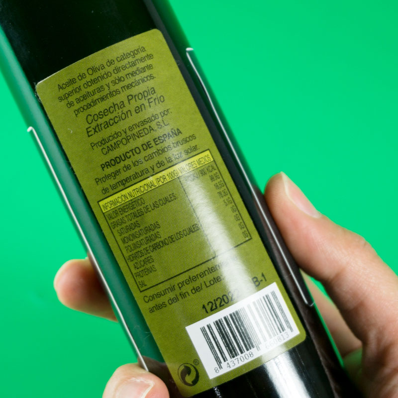 Regalos personalizados: Regalos con nombre: Botella de aceite de oliva BIO personalizada