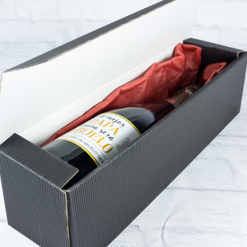 Regalos personalizados: Bebidas personalizadas: Botella de champán para 'Anunciar embarazo'
