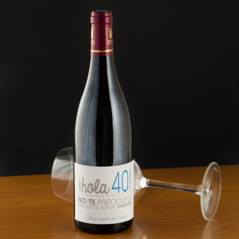 Botella de vino 40 años