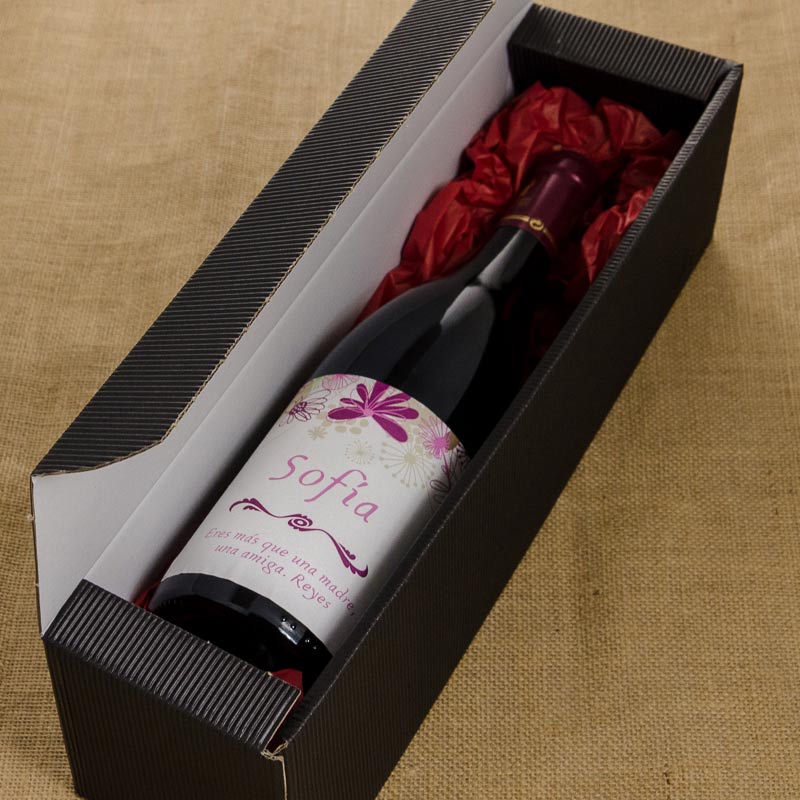 Regalos personalizados: Bebidas personalizadas: Botella de vino Día de la Madre