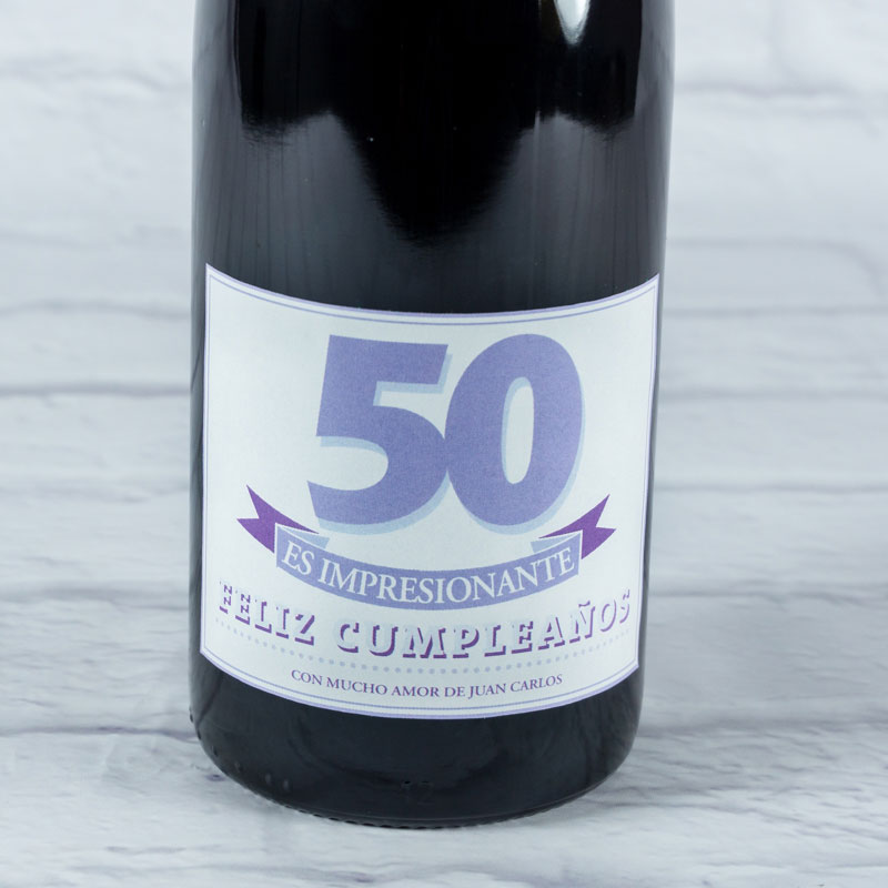 Botella de vino 40 años