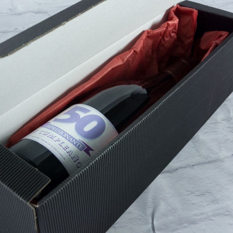 Regalos personalizados: Bebidas personalizadas: Botella de vino especial 40 años