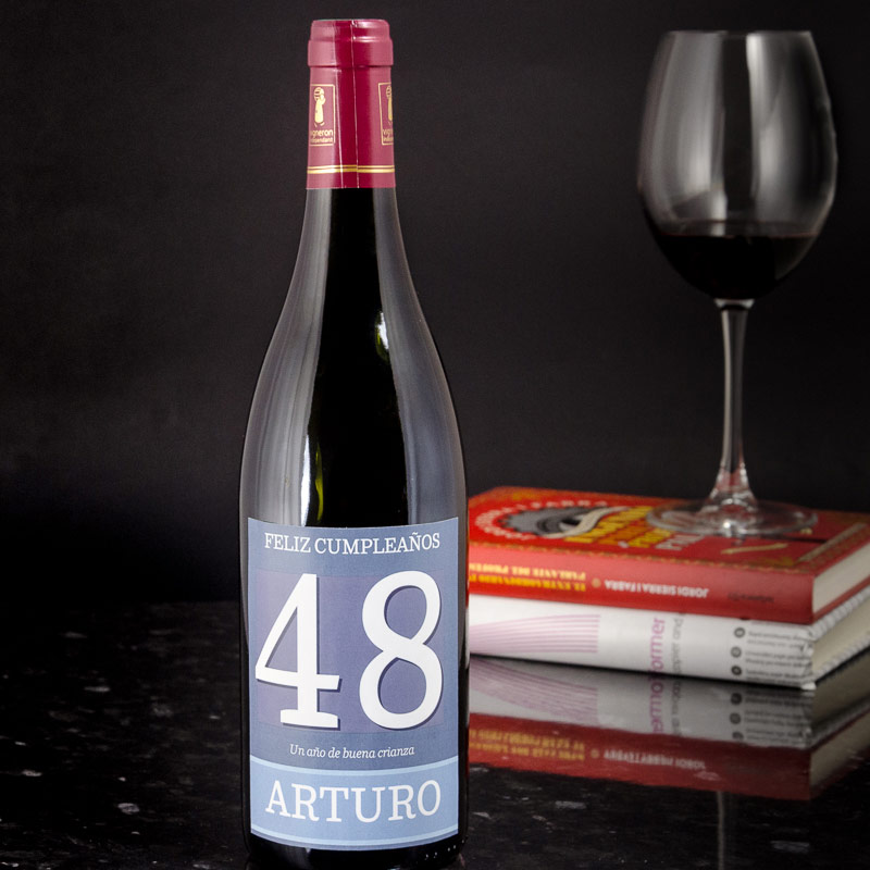 Regalos personalizados: Bebidas personalizadas: Botella de vino especial cumplea&ntilde;os