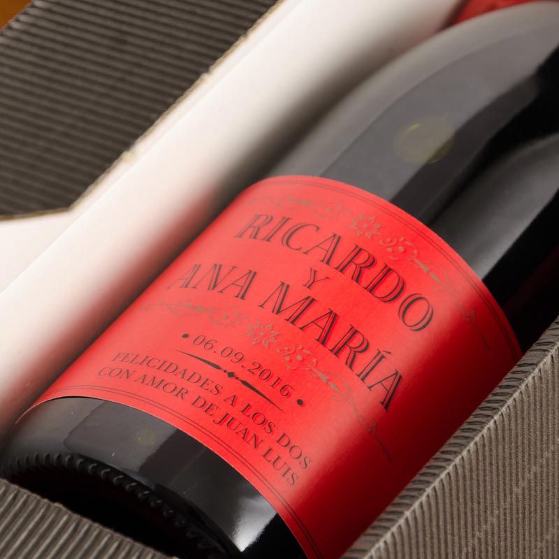 Regalos personalizados: Bebidas personalizadas: Botella de vino especial regalo