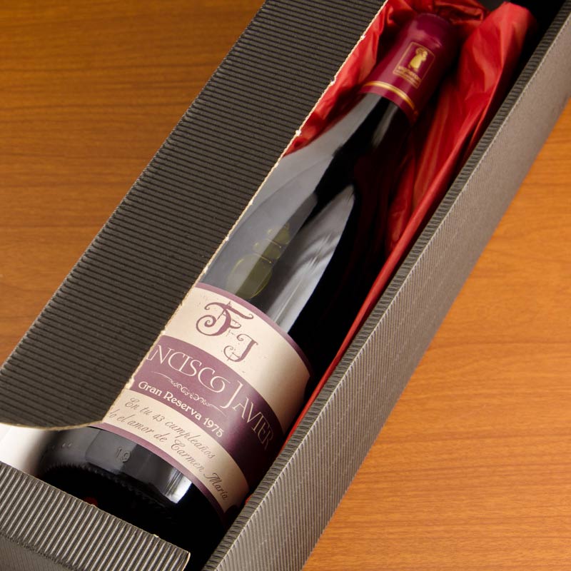 Regalos personalizados: Bebidas personalizadas: Botella de vino para cumpleaños