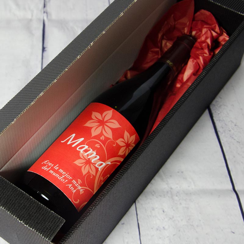 Regalos personalizados: Bebidas personalizadas: Botella de vino para la mejor madre