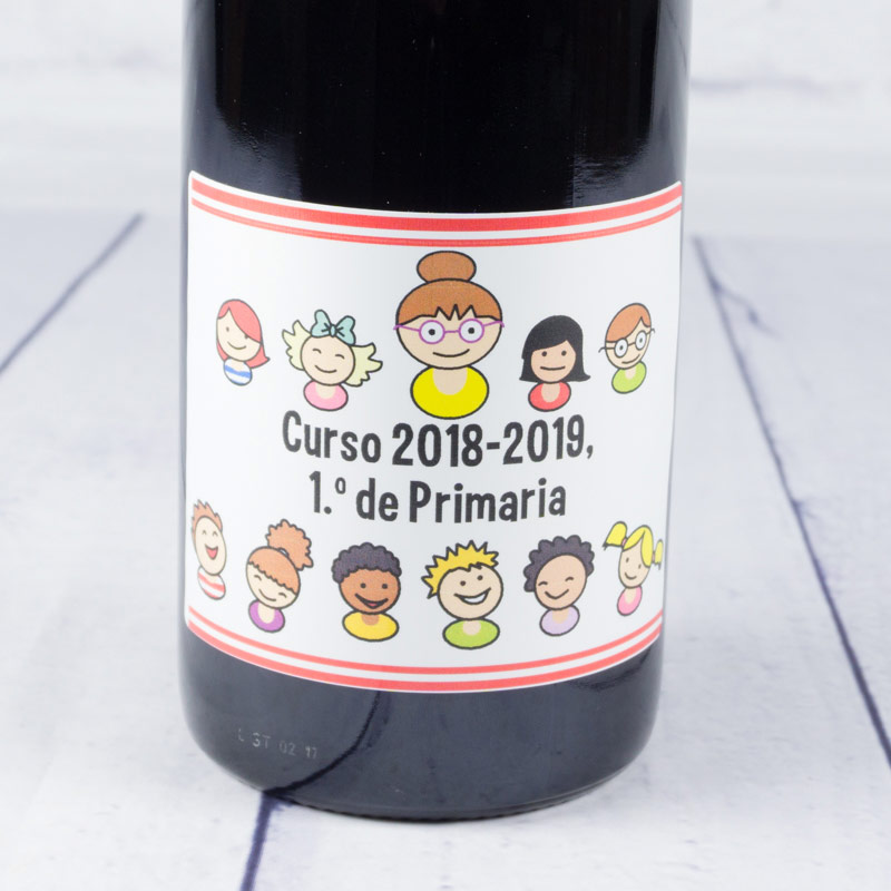 Regalos personalizados: Bebidas personalizadas: Botella de vino personalizada para profe