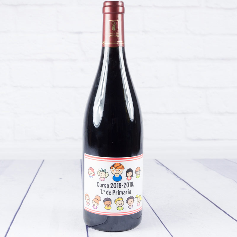 Regalos personalizados: Bebidas personalizadas: Botella de vino personalizada para profe