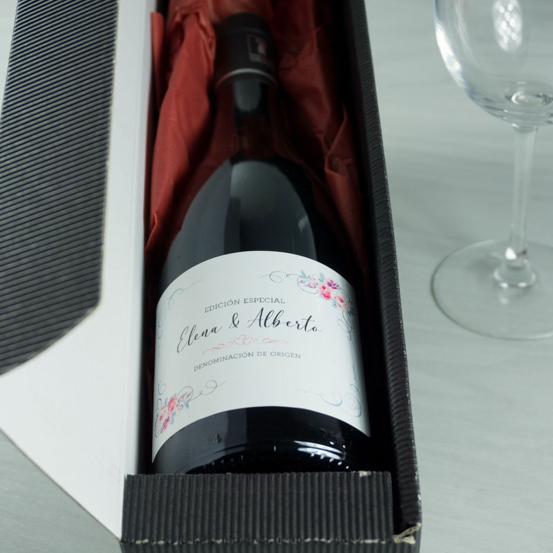 Regalos personalizados: Bebidas personalizadas: Botella de vino personalizada regalo de boda