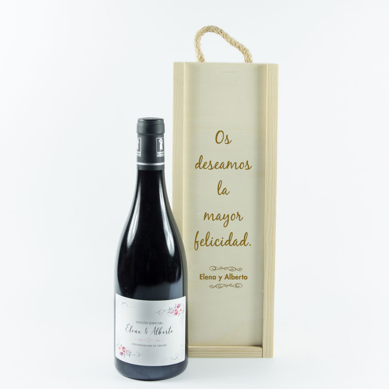 Regalos personalizados: Bebidas personalizadas: Botella de vino personalizada regalo de boda