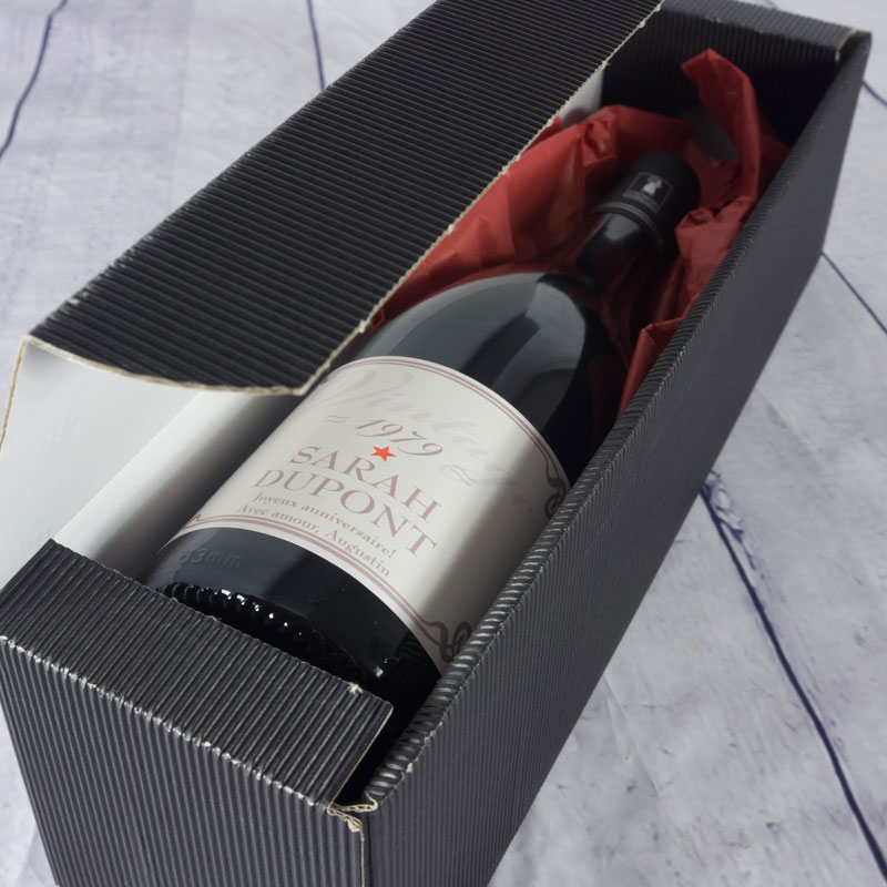 Bouteille De Vin Vintage Pour Anniversaire