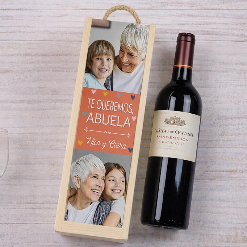 Regalos personalizados: Regalos con fotos: Caja botella de vino personalizada con fotos Regalos personalizados: Regalos con fotos: Caja botella de vino personalizada con fotos