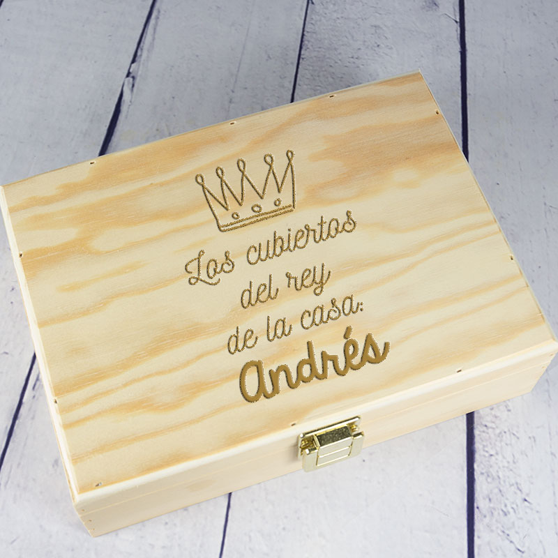 Caja de cubiertos personalizada