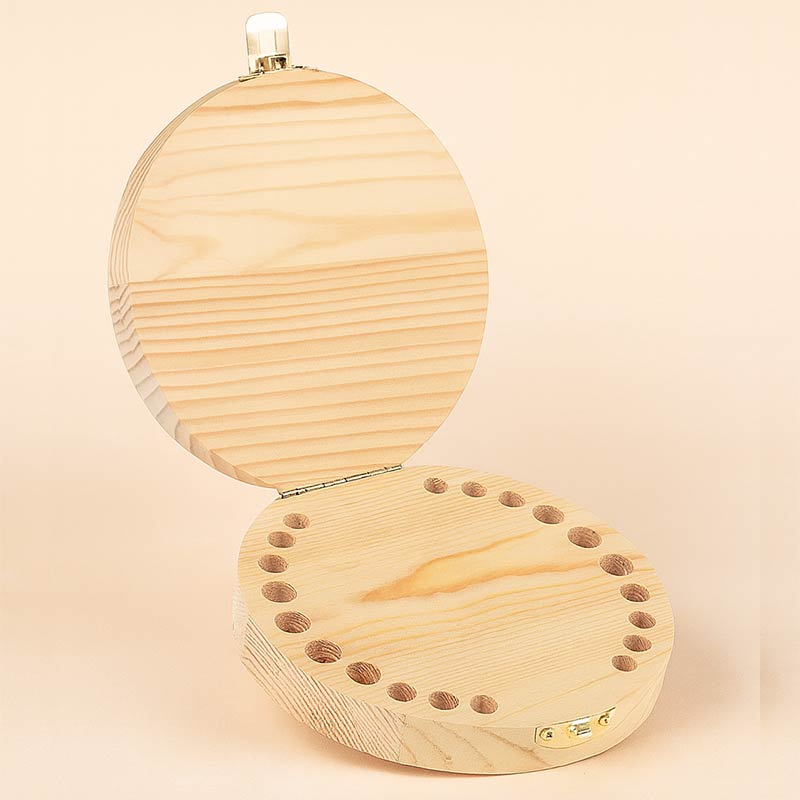 Regalos personalizados: Regalos con nombre: Caja de madera para dientes de leche con foto