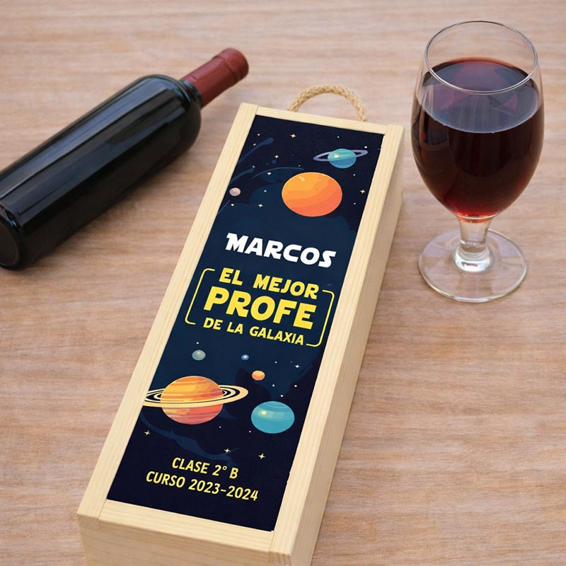 Regalos personalizados: Regalos con nombre: Caja madera personalizada 'Mejor Profe'