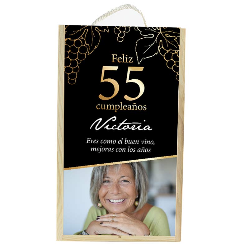 Regalos personalizados: Regalos con fotos: Caja madera personalizada para cumpleaños Regalos personalizados: Regalos con fotos: Caja madera personalizada para cumpleaños