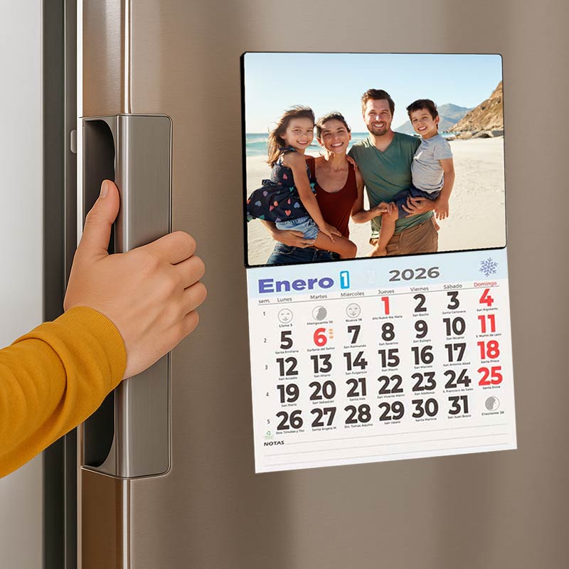 Regalos personalizados: Diseño y decoración: Calendario personalizado con imán