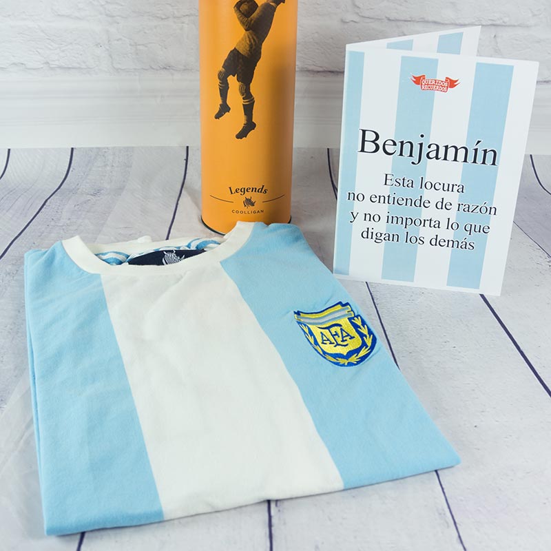 Regalos personalizados: Camisetas personalizadas: Camiseta Argentina con tarjeta personalizada