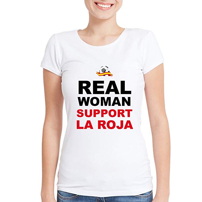 Regalos personalizados: Regalos con nombre: Camiseta Divertida Real Woman para futboleras