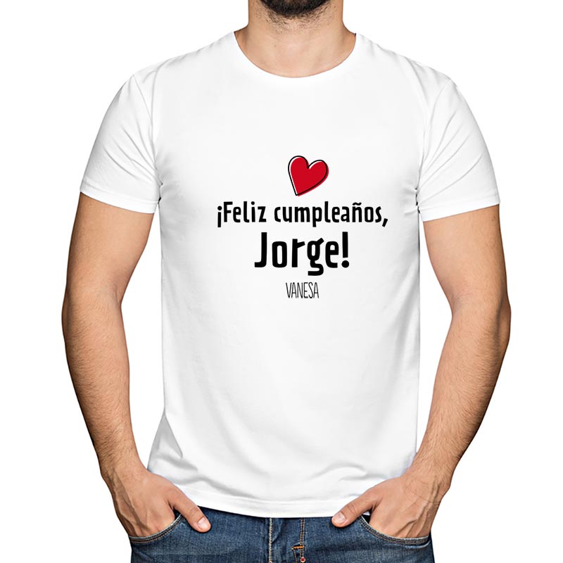 Regalos personalizados: Camisetas personalizadas: Camiseta feliz cumpleaños hombre