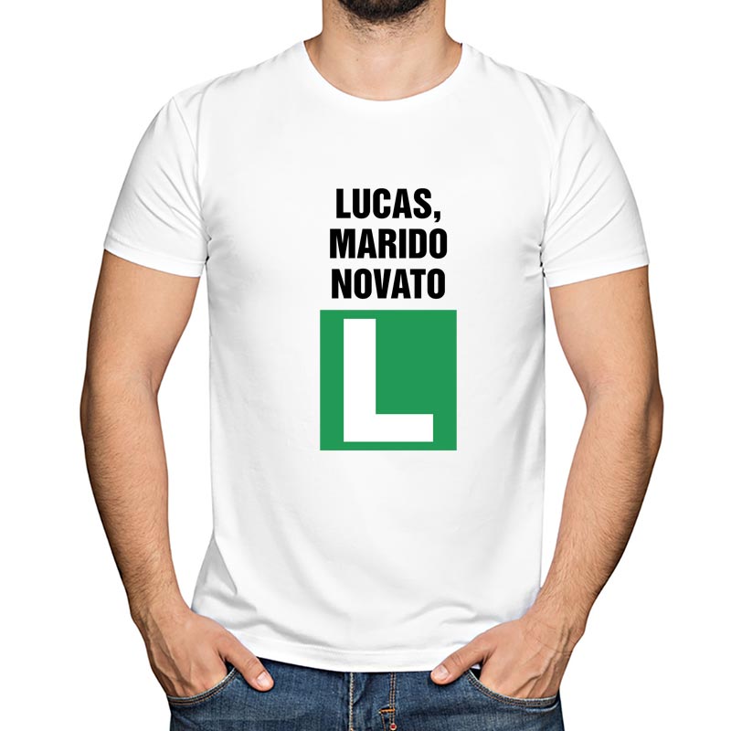 Regalos personalizados: Camisetas personalizadas: Camiseta marido novato personalizada