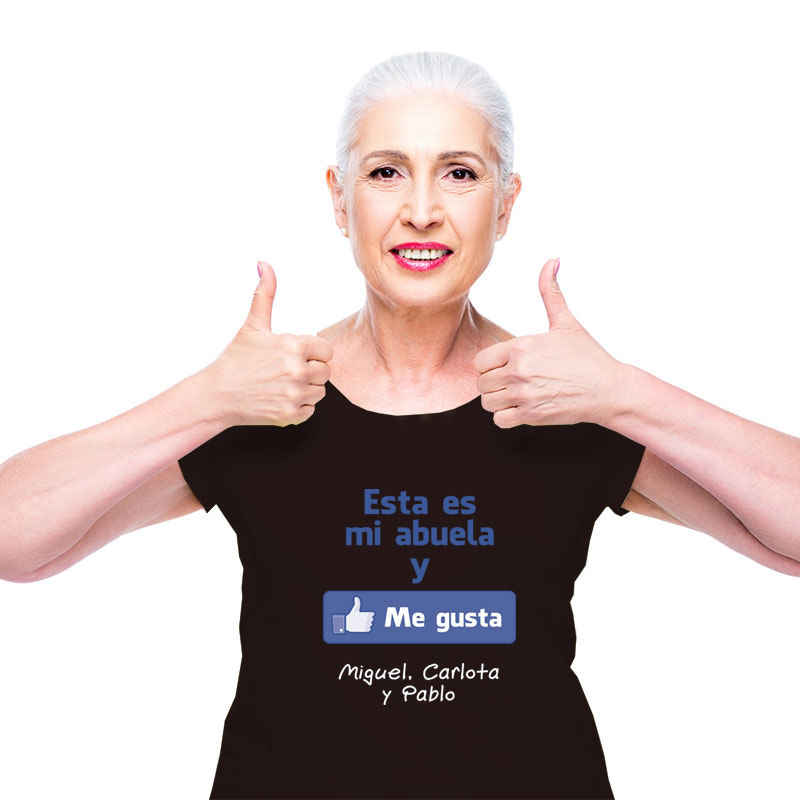 Regalos personalizados: Camisetas personalizadas: Camiseta me gusta mi abuela personalizada