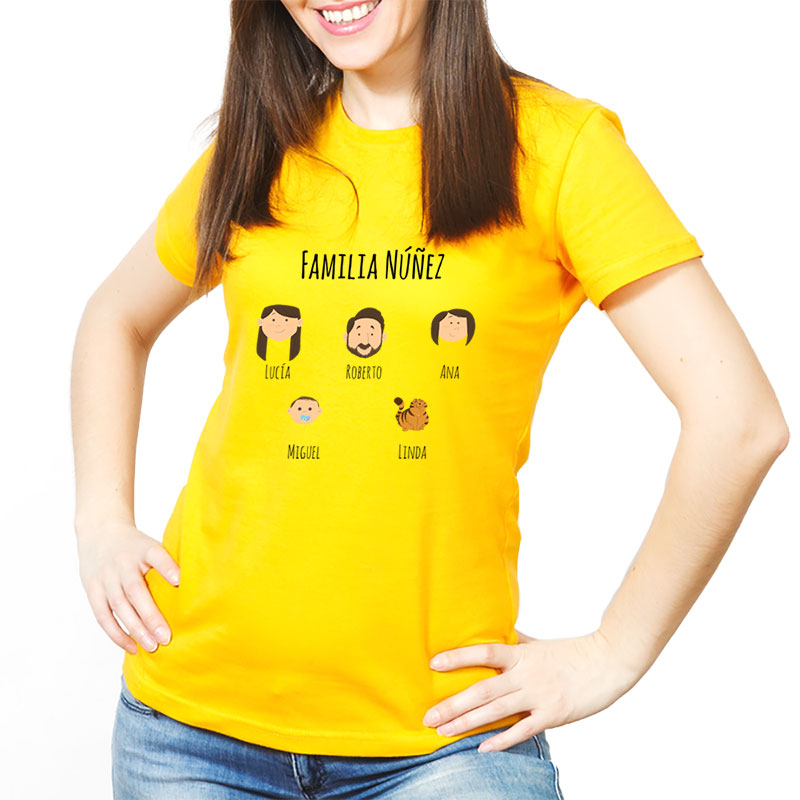 Regalos personalizados: Camisetas personalizadas: Camiseta mi familia personalizada