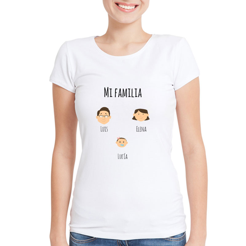 Regalos personalizados: Camisetas personalizadas: Camiseta mi familia personalizada