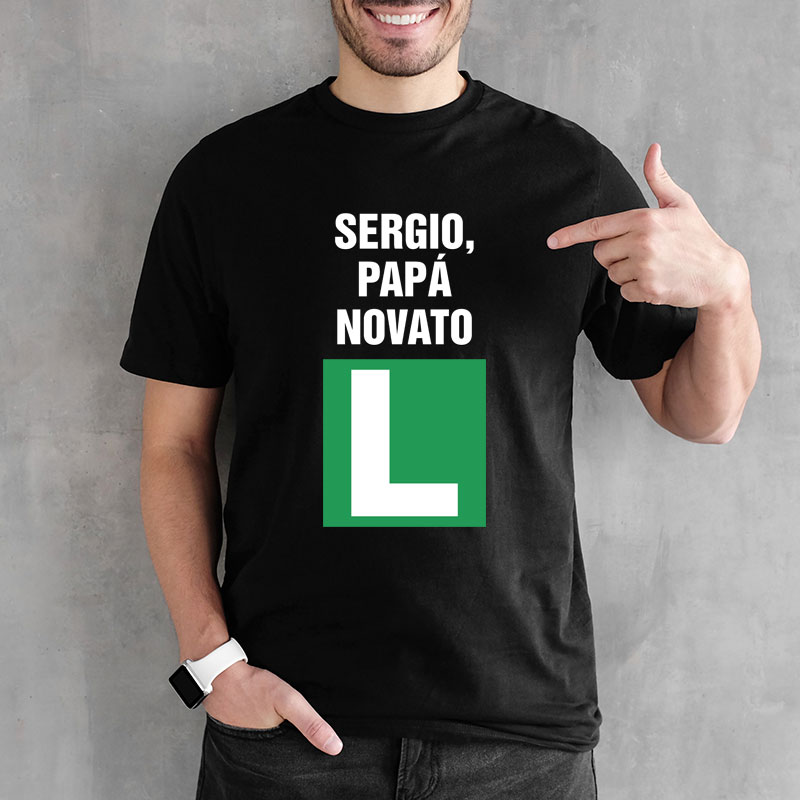 Regalos personalizados: Camisetas personalizadas: Camiseta papá novato personalizada