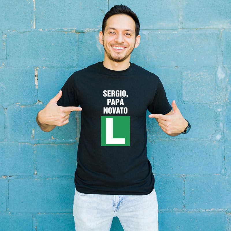 Regalos personalizados: Camisetas personalizadas: Camiseta papá novato personalizada