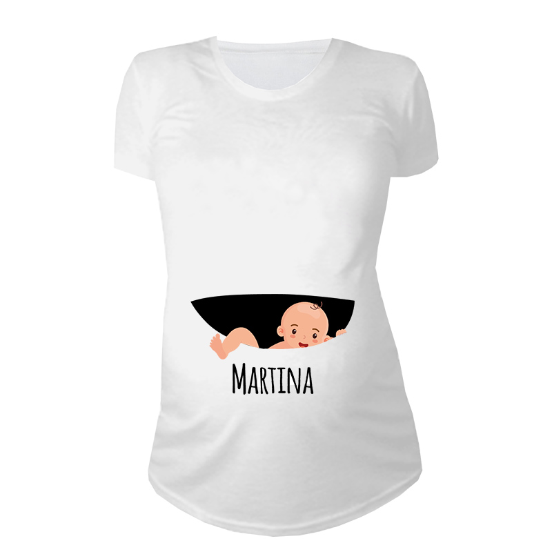 Regalos personalizados: Regalos con nombre: Camiseta personalizada 'Bebé asoma'