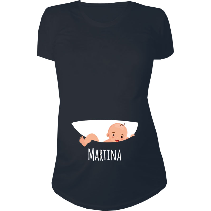 Regalos personalizados: Regalos con nombre: Camiseta personalizada 'Bebé asoma'