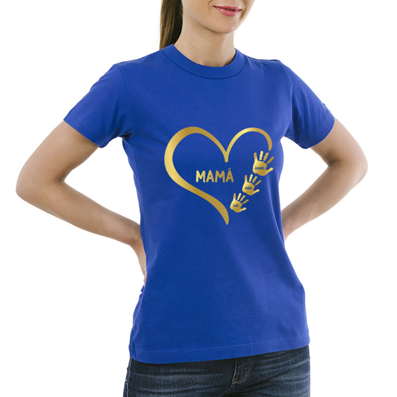 Regalos personalizados: Camisetas personalizadas: Camiseta personalizada 'Huellas de mamá'